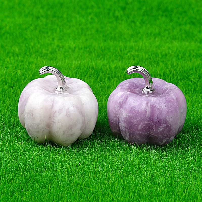 1445-30Mm abóbora, pedra de cristal natural Halloween abóbora de ação de graças ornamento de mesa