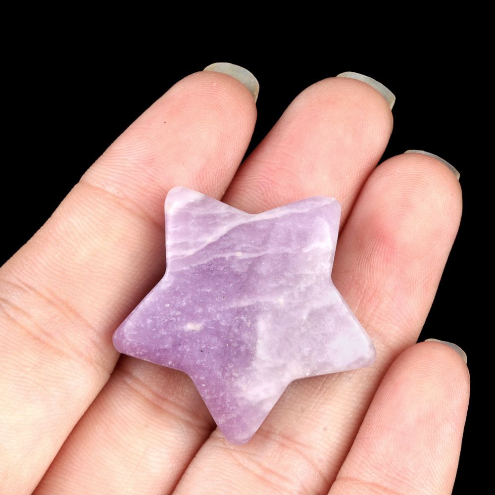 1433-30Mm pentagrama de cristal natural ágata estrela de pedra lua DIY estrela não porosa acessórios material