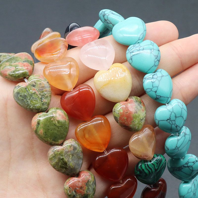 1360-16Mm ágata de cristal de amor pedras semi-preciosas contas soltas pulseira DIY colar brincos acessórios de jóias material
