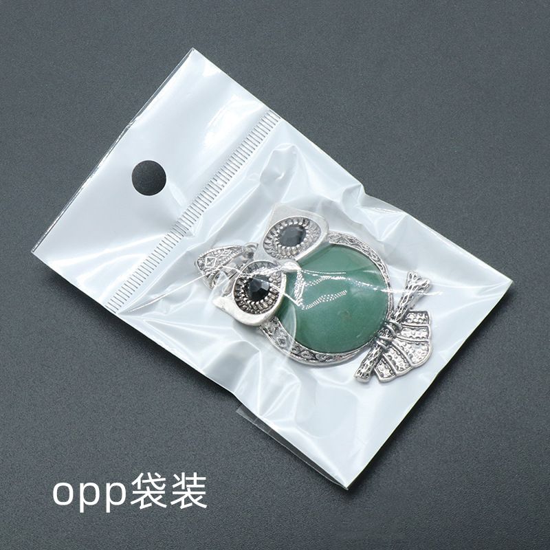 1545-Gem Coruja conjunto de gemas colar coruja, ágata de cristal semi-precioso multi-colorido pingente coruja