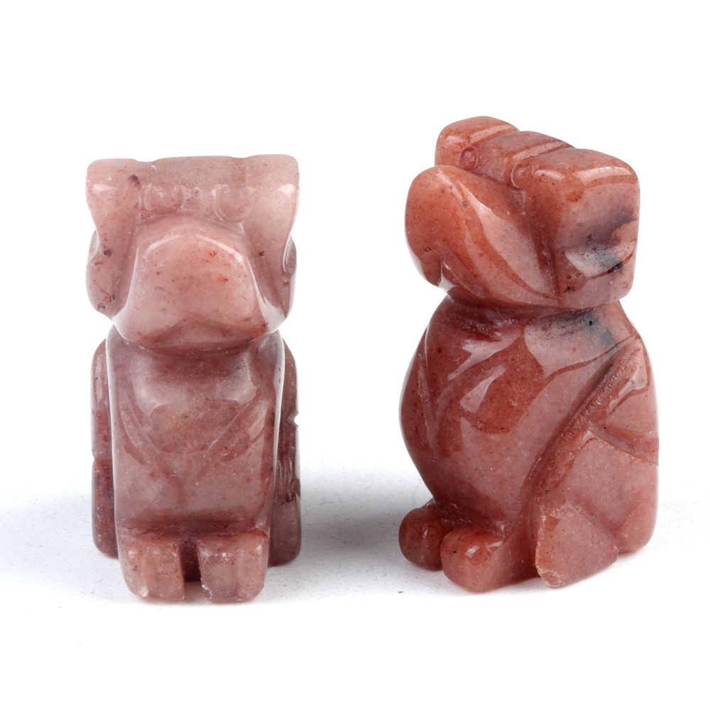 1606 a 1in filhote de cachorro ágata cristal pedra mini escultura animal pequeno pedra semi-preciosa artesanato cão pequeno ornamento