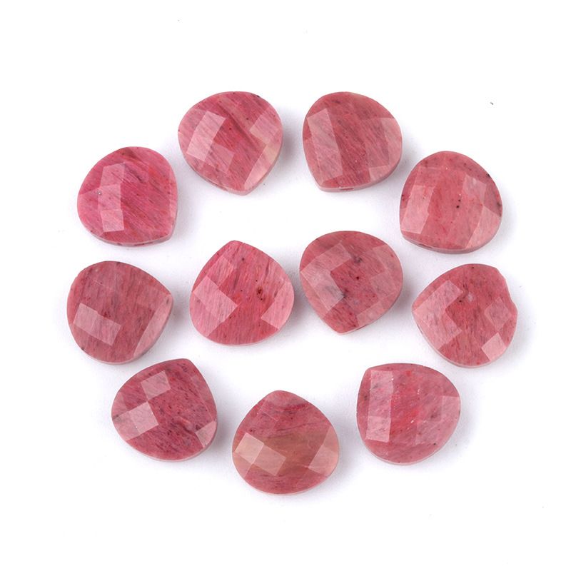 1703-Queda de água triangular buraco horizontal cristal natural corte borda buraco pingente colar DIY brincos jóias pingente acessórios