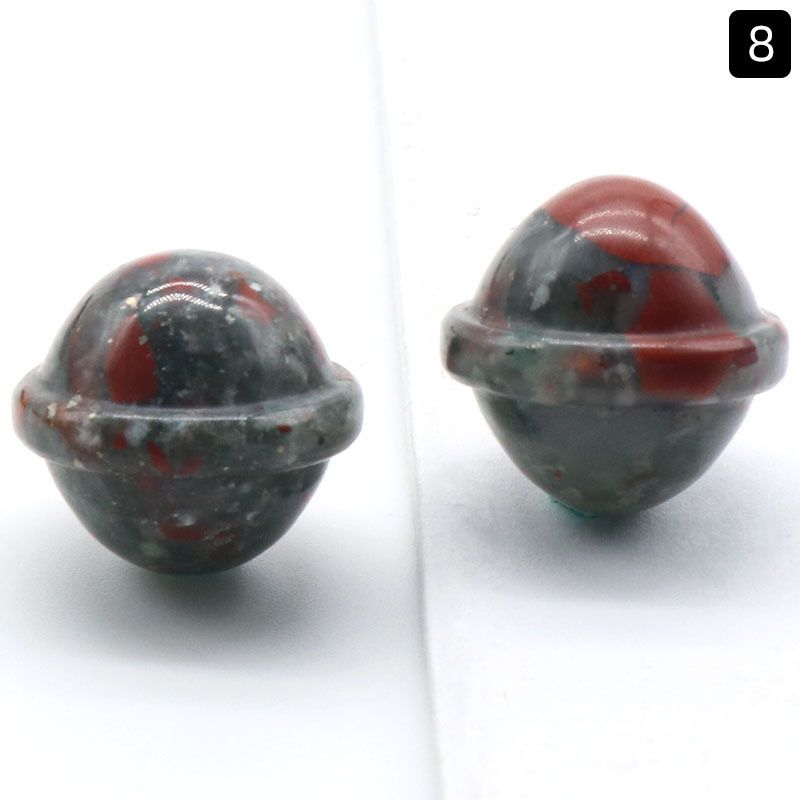 1262-Miniplaneta de pedra semipreciosa de cristal natural, planeta galáctico Universo tridimensional OVNI ornamento pequeno decorativo