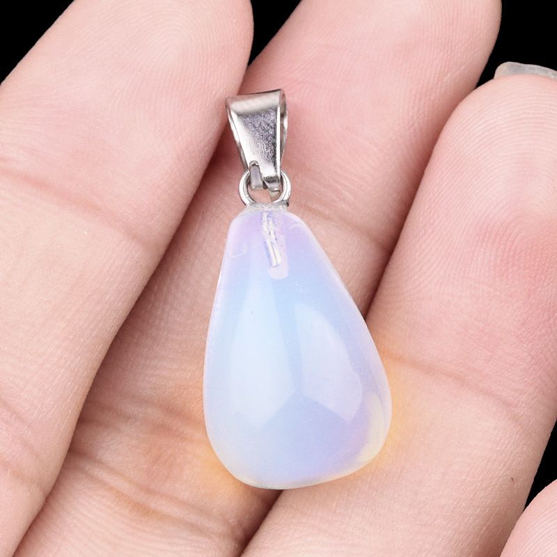 1463-20Mm pingente de gota de água redonda, pedra semi-preciosa natural pingente de gota de água redonda brincos DIY colar acessórios de jóias