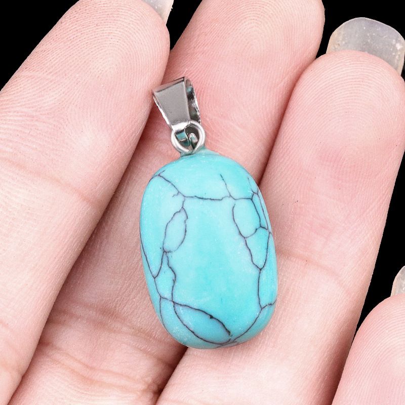 1823-13X18mm pingente de tambor de pedra de cristal de ágata pingente cilíndrico acessórios de jóias DIY