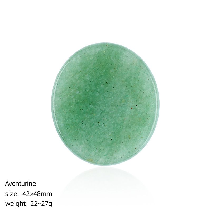 42 * 48Mm disco oval de pedra natural criativo artesanal DIY suporte de telefone celular geladeira adesivo letras runa acessórios