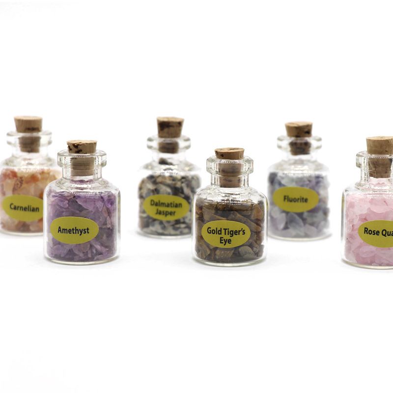 106 Ágata cristal gema minério espécime cristal mineral material de ensino garrafa deriva 9 garrafas caixa de cascalho