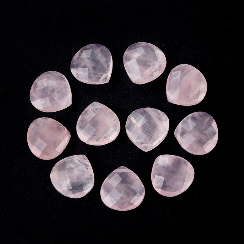 1703-Queda de água triangular buraco horizontal cristal natural corte borda buraco pingente colar DIY brincos jóias pingente acessórios