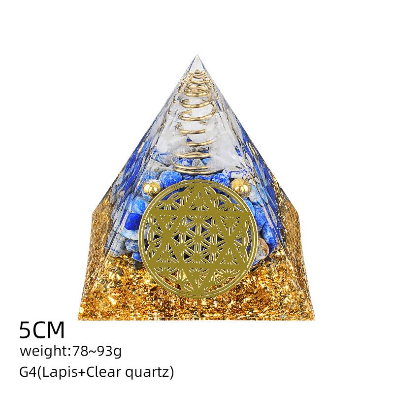 5Cm pirâmide de cristal natural Europeu e americano home office decoração desktop yoga meditação resina pirâmide ornamento