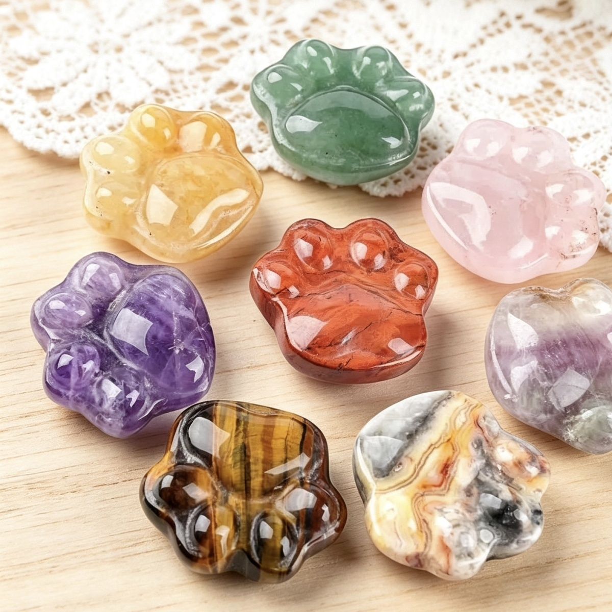 Enfeite de garra de gato de cristal natural DIY micro-paisagem não porosa esculpindo pedras preciosas ágata garra de gatinho decorativo gato garra de cristal
