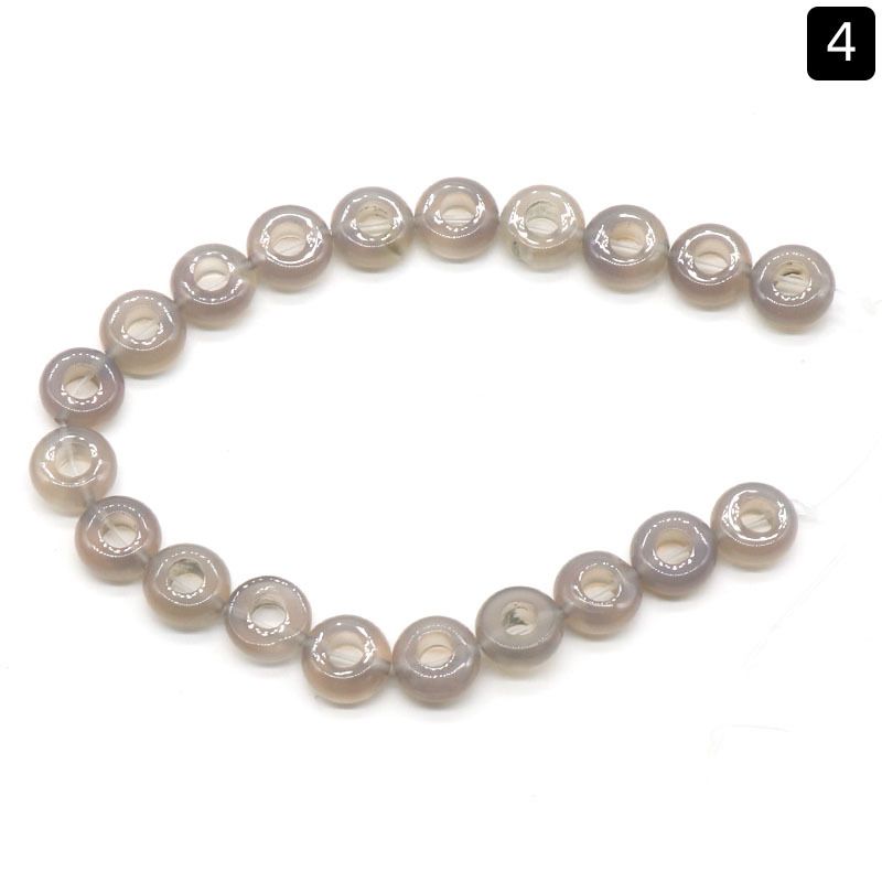 1368-Ágata de cristal natural pedra semi-preciosa 5 * 10mm buraco 4mm ábaco contas soltas contas DIY acessórios de jóias material