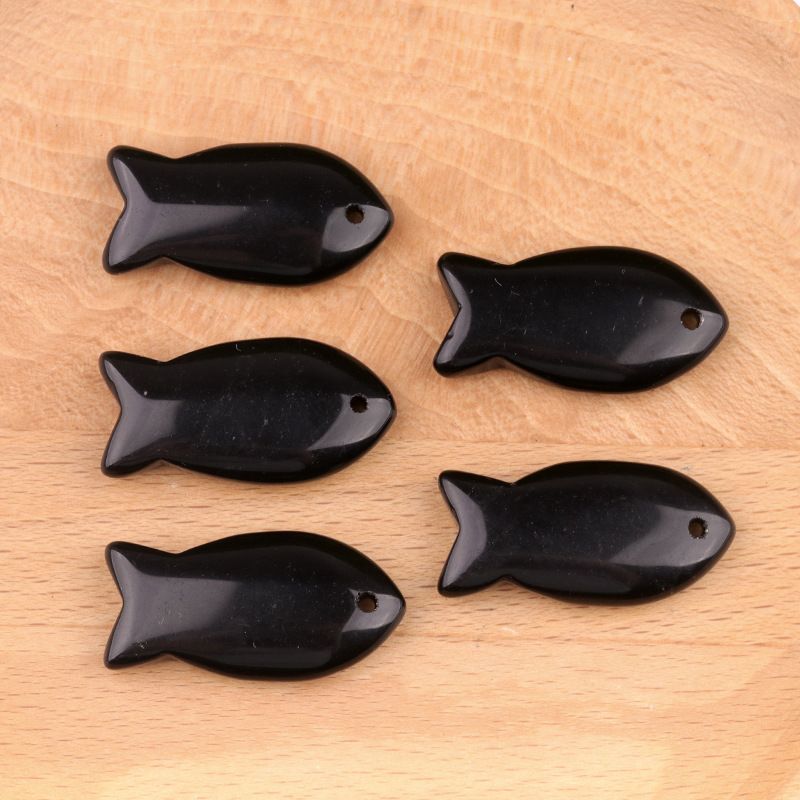 1614-Cristal ágata pedra semipreciosa pingente de peixe pequeno colar DIY saco pingente chaveiro animal acessórios