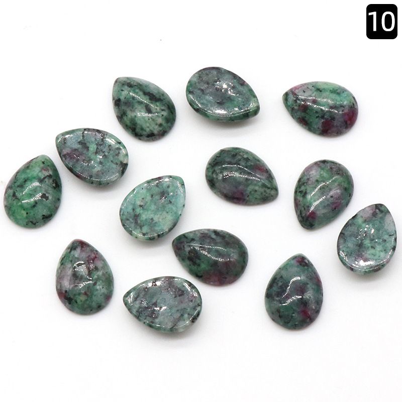 Face de anel em forma de gota d'água 1227-13X18, joias geométricas simples curvas de cristal natural embutidas com acessórios de pedra solta