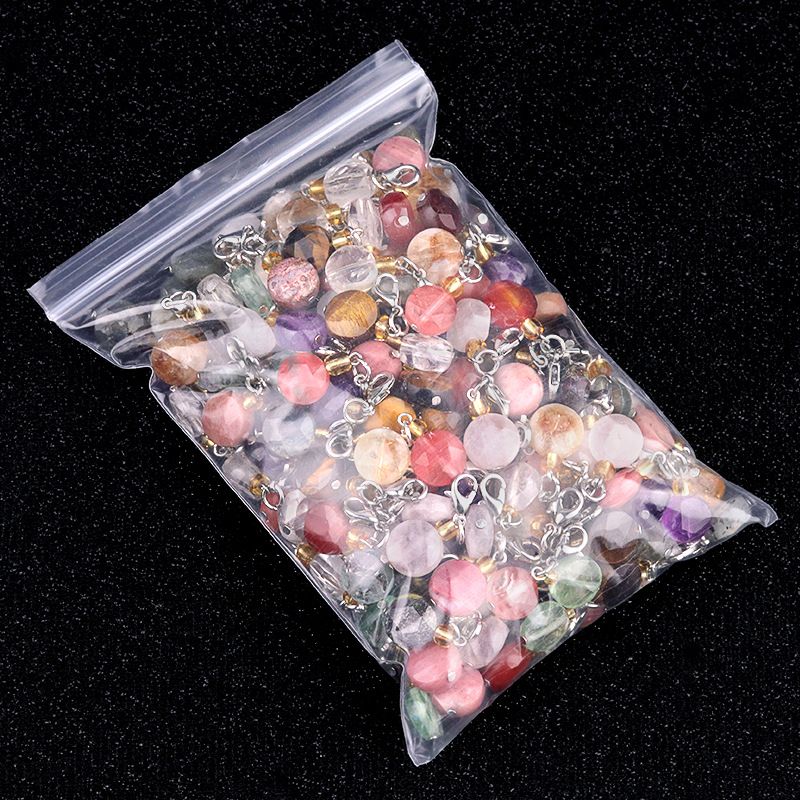 2132-Ágata de cristal natural pedra semi-preciosa seção hexagrama pingente pequeno gotejamento jóias DIY acessórios de jóias