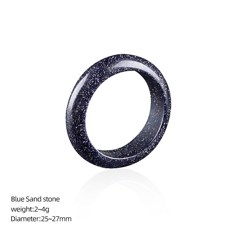 Anéis de cristal natural, pulseiras de mão masculinas e femininas, anéis de corrida, acessórios, anéis de pedra semipreciosa ins nicho high-end sense