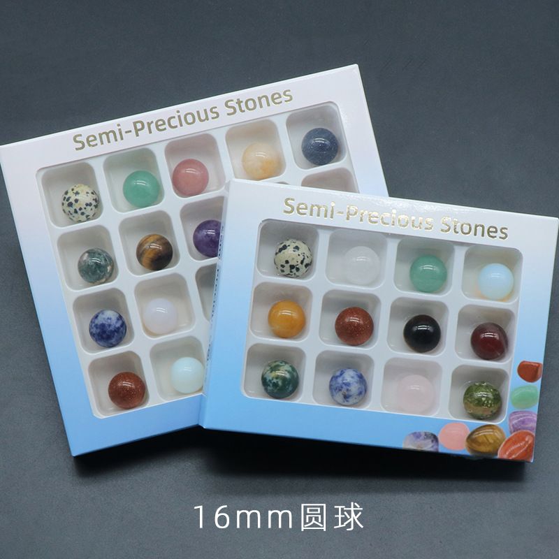 1276-16mmNon-porous-ball bola não porosa em caixa de cristal natural pedra semipreciosa DIY contas redondas