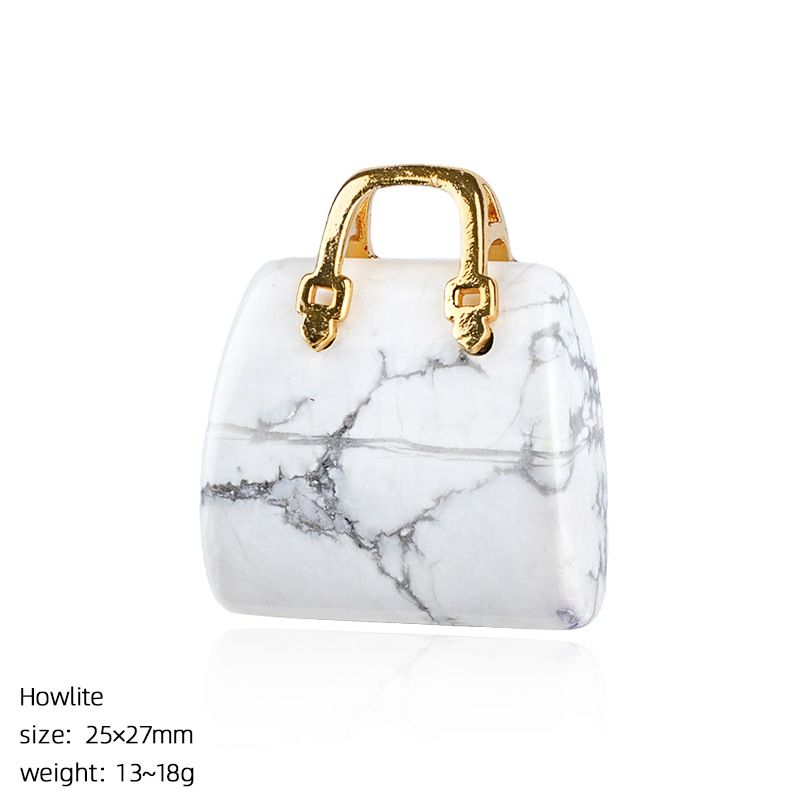 Pingente de saco de ágata de jade natural transfronteiriço paisagismo criativo colar DIY gravura cristal mini bolsa ornamento