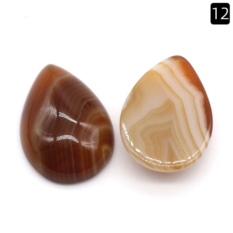1235-18 × 25 superfície do anel de gota de água, cristal natural única superfície curva geométrica DIY jóias incrustadas com acessórios de pedra solta