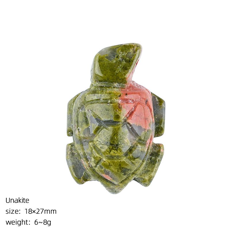 1 polegada ornamento de tartaruga de cristal natural criativo DIY micro paisagem enfeite de mesa ágata jade pequena tartaruga