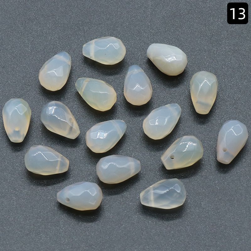 1328-Água de cristal natural buraco horizontal cortado contas soltas 10 pulseira de jóias artesanais DIY brincos gancho de cabelo