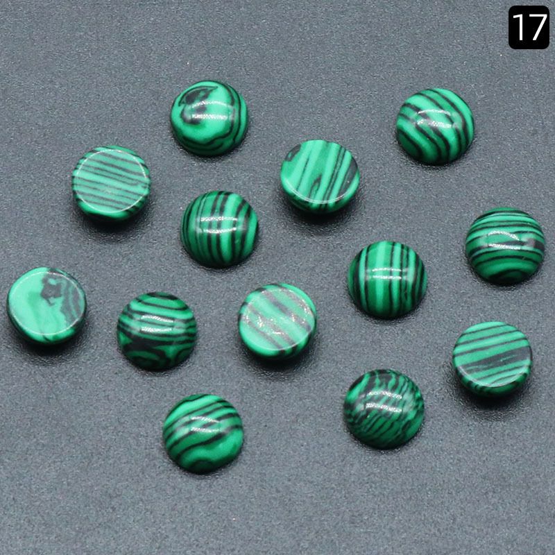 Superfície de anel redonda de 1247-8Mm, superfície de cristal natural única curva redonda geométrica DIY jóias incrustadas com acessórios de pedra solta