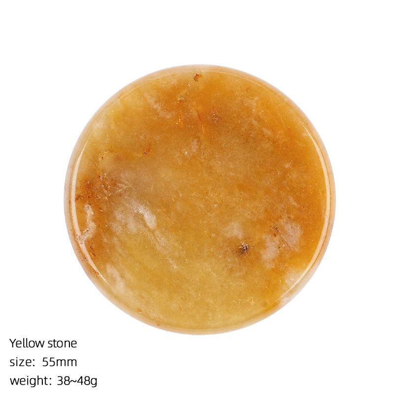 2483 Disco de pedra natural de 55Mm adesivo de geladeira DIY feito à mão suporte de telefone móvel letras material runa acessórios de cristal natural