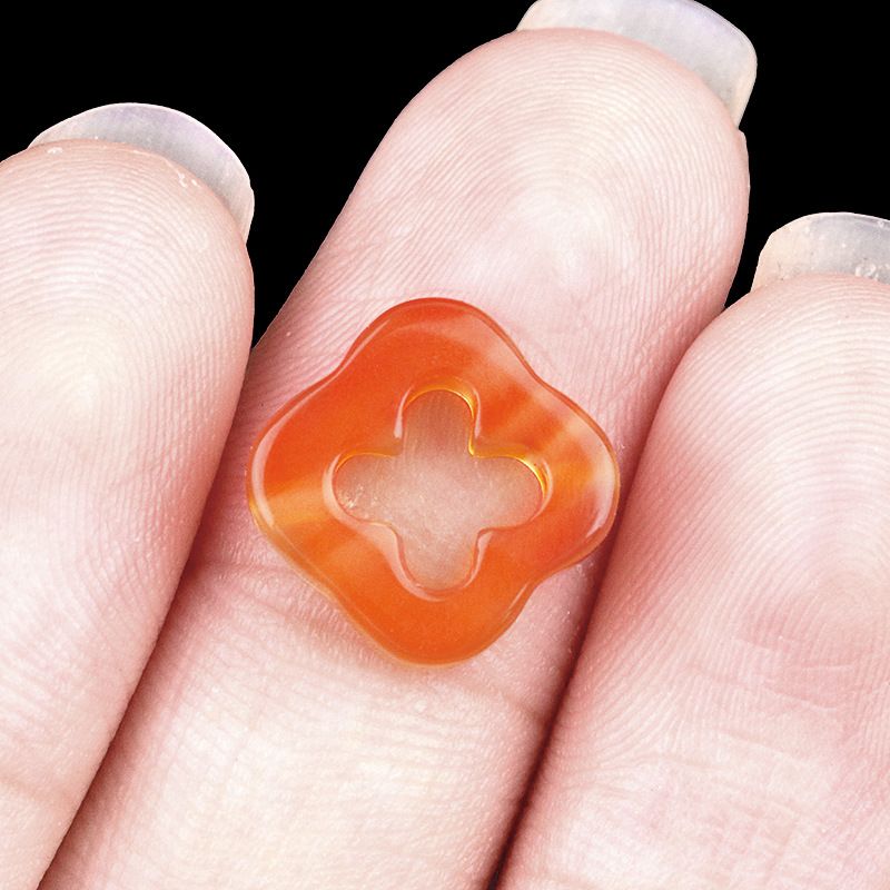 2054 - Contas de trevo de quatro folhas de cristal natural com ódio de quatro folhas, pingente, colar, pulseira e contas acessórias DIY