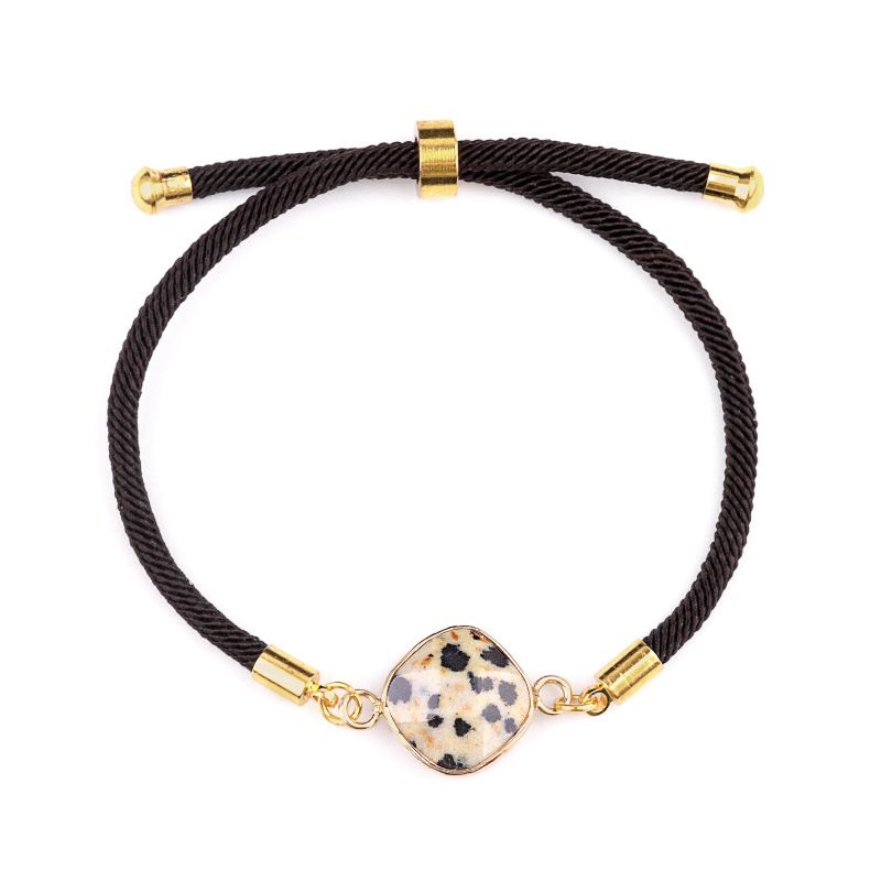 2095-Ametista em pó cristal olho de tigre pedra ajustável pulseira de seção quadrada mercadoria cênica jóias quentes