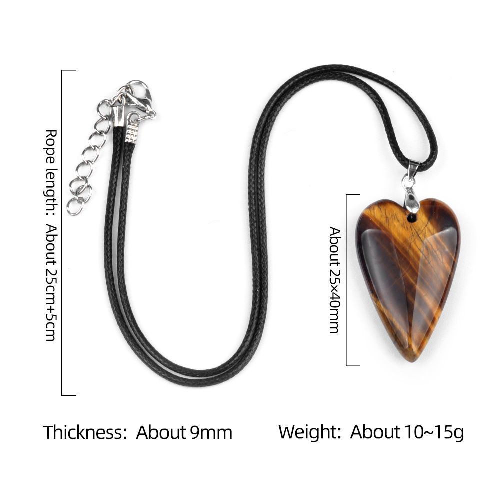 1786-25 * 40Mm grande pingente de amor, cristal natural ágata pedra pêssego coração pingente DIY acessórios de jóias em forma de coração