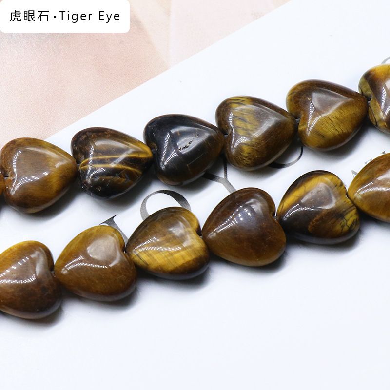 873-Amor de pedra preciosa de ágata de cristal natural 14mm coração frisado DIY colar brincos de jóias material