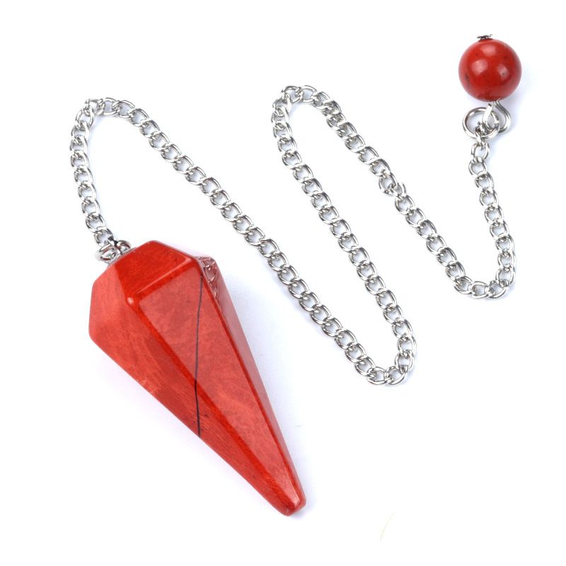 Pêndulo 1749-38Mm, pêndulo de pedra de cristal natural polida pingente de coluna hexagonal DIY