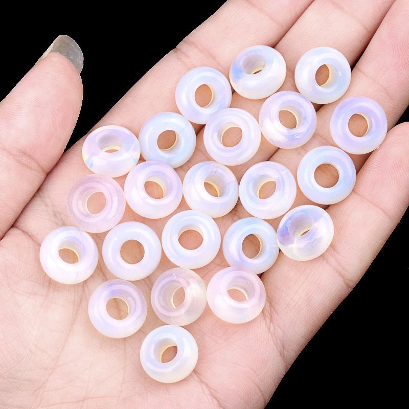 1201-6X12mm buraco 5mm contas de ábaco grande buraco, pedra natural contas de buraco grande acessórios de jóias DIY