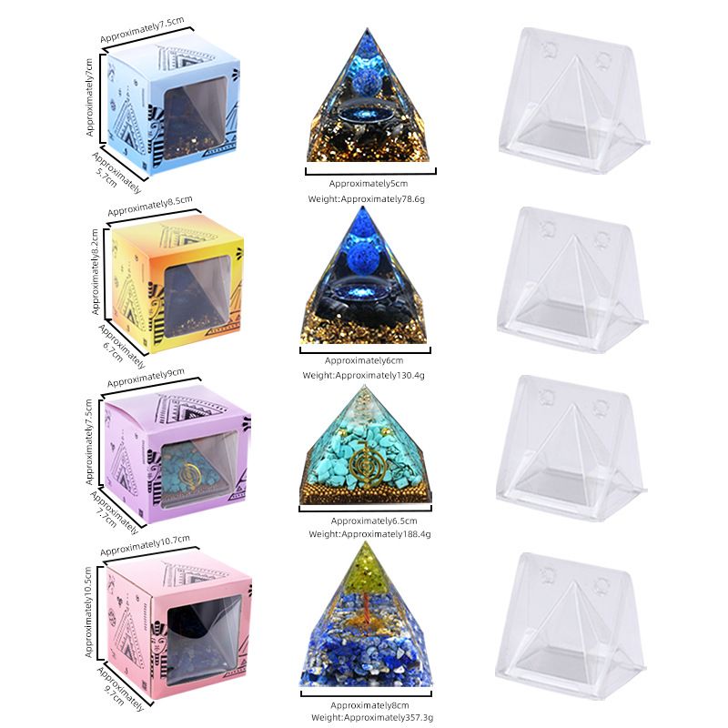 Pirâmide de Cristal Fabricante Personalizado Resina Epóxi Ágata Pirâmide de Cascalho