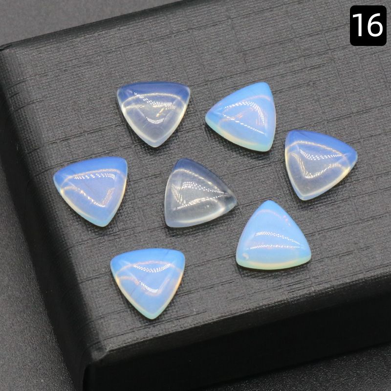 Superfície de anel triangular de 1226-10Mm, pedra de cristal natural única superfície curva triangular DIY jóias incrustadas com acessórios de pedra solta