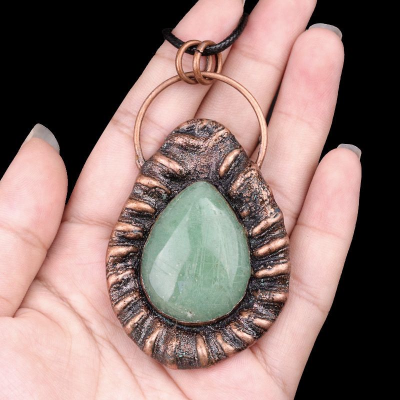 2156-Colar vintage de cristal de ágata incrustada em pedra semipreciosa colar de jóias versáteis da moda