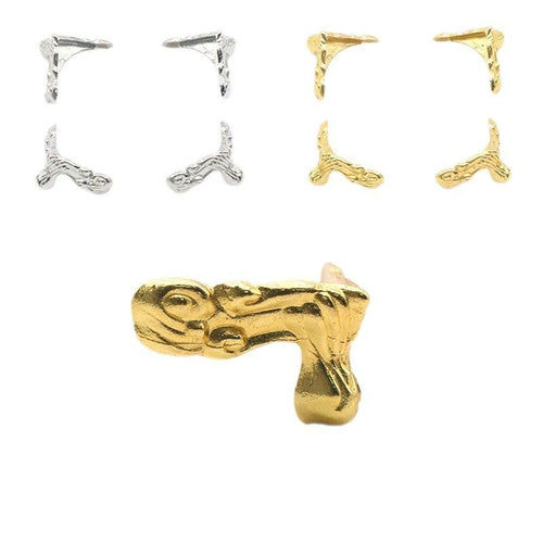 1065-Base pirâmide Estrutura de suporte de liga de quatro cantos Suporte de jóias ornamento de ouro e prata