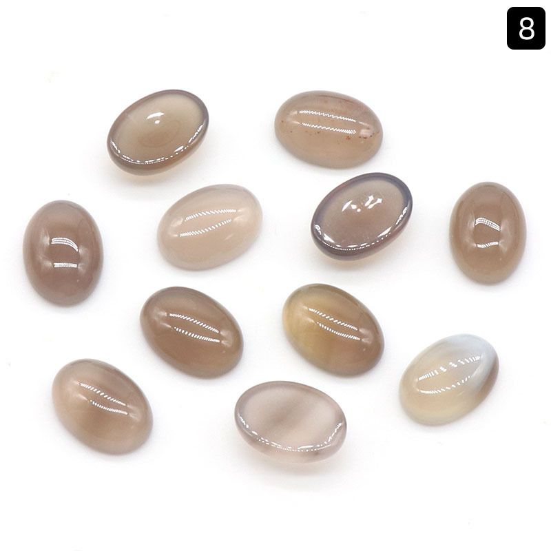 1239-10X14 Superfície de anel em forma de ovo, cristal natural única superfície curva oval geométrica DIY jóias incrustadas com acessórios de pedra solta