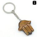 1051-Fátima Mão Keychain Cristal Natural Pedra Palma Keychain, Escultura em Pedra, Bolsa Pingente