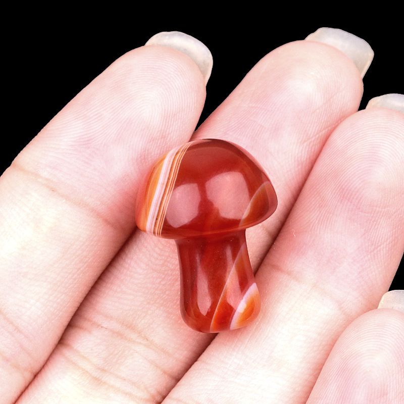 883-Amethyst agate stone mini 2cm pequeno cogumelo DIY micro paisagem Mori paisagismo jardim flor vaso decoração