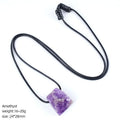 Colar de machado de cristal retro ajustado à mão tecido corda suéter corrente grande buraco trapezoidal ágata pingente de pedra