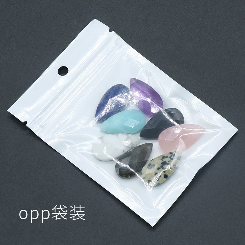 1423-Cristal de pó natural ametista gota de água cortada contas soltas colar DIY brincos pingente acessórios pingente de jóias