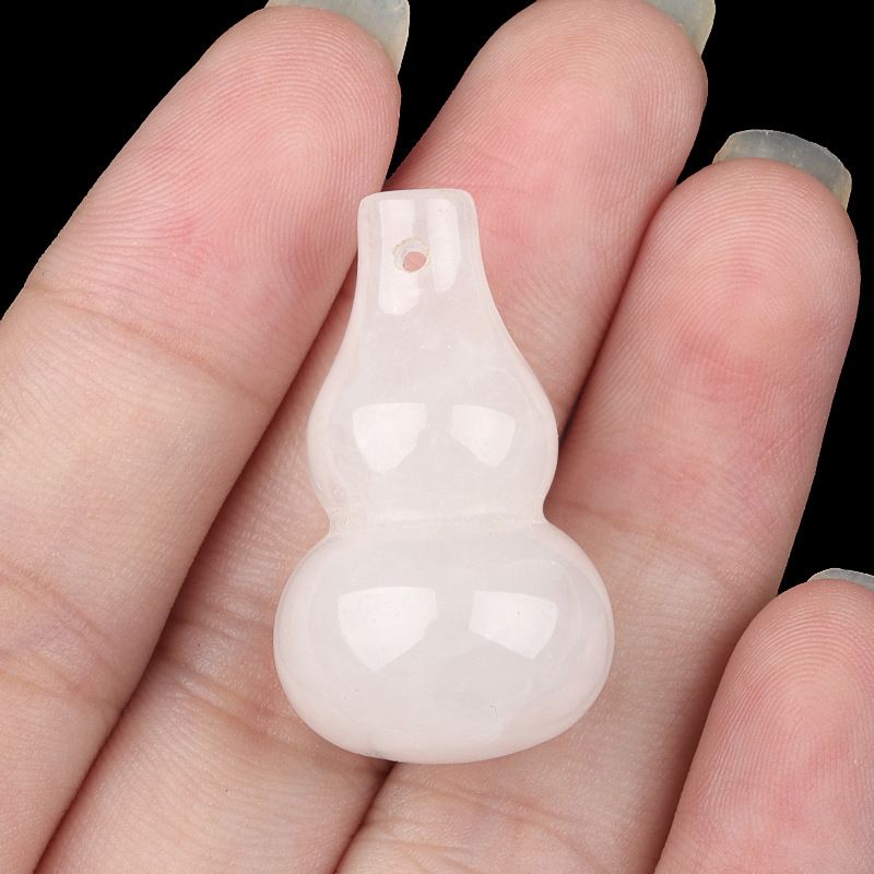 30Mm pingente de cabaça de cristal natural, tecido cultural e acessórios de jogo DIY jade ágata pequeno pingente de cabaça de jóias