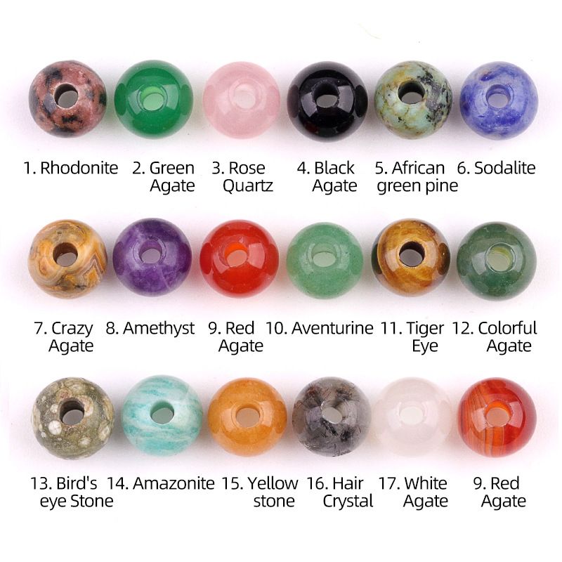 318-Agate cristal de jade 10mm3mm contas largas contas soltas pulseira artesanal DIY colar brincos jóias