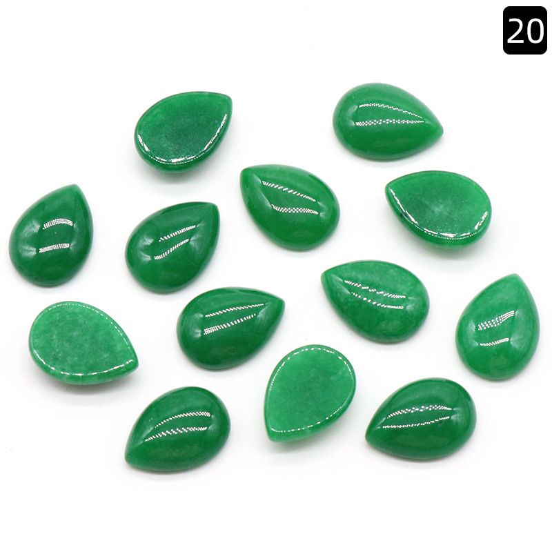 Face de anel em forma de gota d'água 1227-13X18, joias geométricas simples curvas de cristal natural embutidas com acessórios de pedra solta