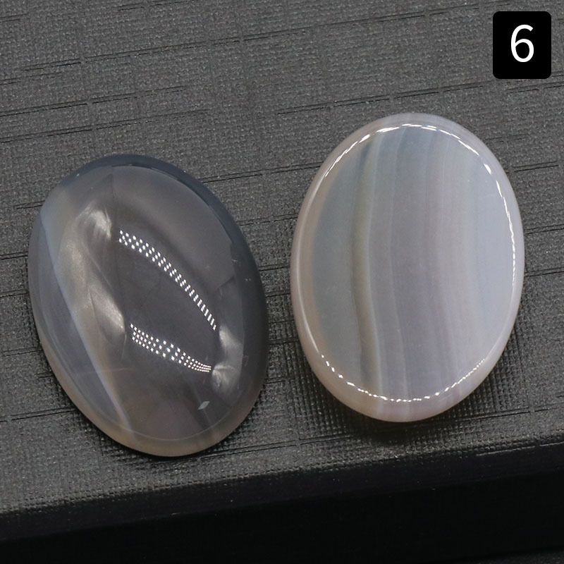 1229-18 × 25 Superfície do anel em forma de ovo Cristal natural único arco geométrico DIY jóias incrustadas com acessórios de pedra solta