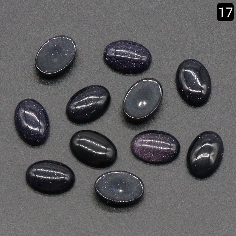 1239-10X14 Superfície de anel em forma de ovo, cristal natural única superfície curva oval geométrica DIY jóias incrustadas com acessórios de pedra solta