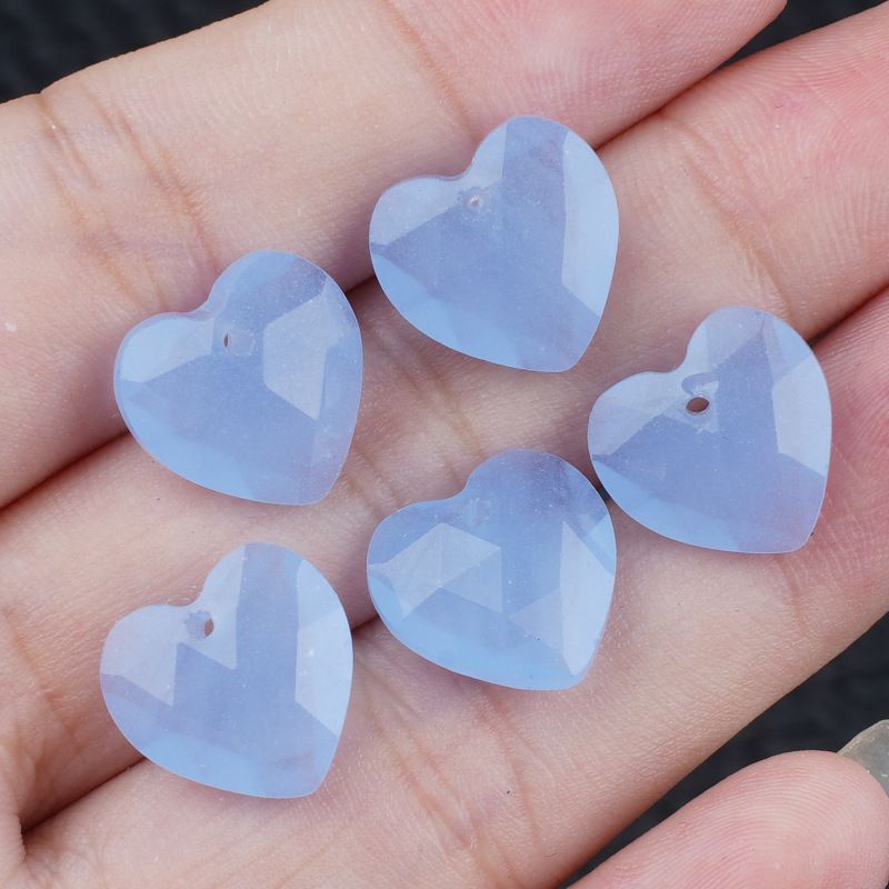 13Mm cristal ágata jade corte amor pingente DIY colar pulseira brincos jóias acessórios material