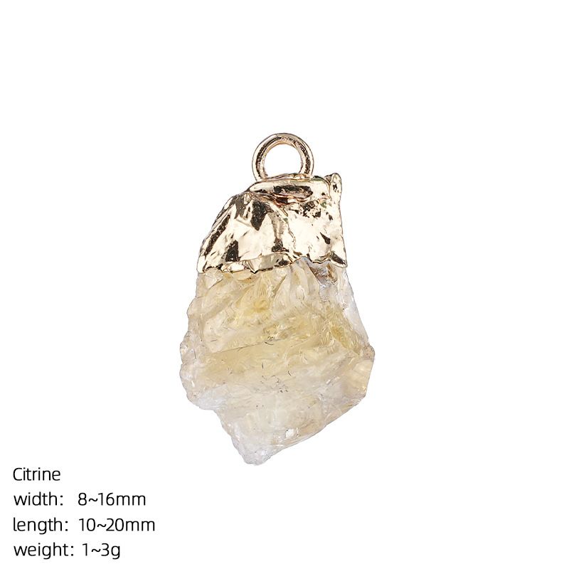 Pingente de pedra bruta de cristal natural transfronteiriço DIY colar brincos pulseira de prata dourada pedra áspera acessórios de ágata irregular