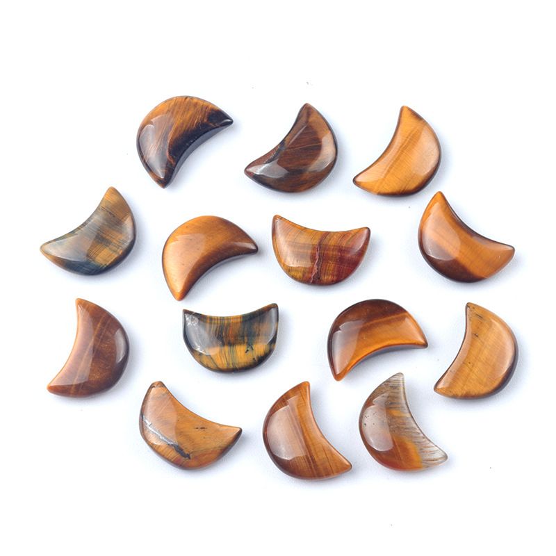 1668-20Mm lua não porosa, ágata de cristal natural cabeça de pedra semipreciosa crescente DIY material de joalheria artesanal