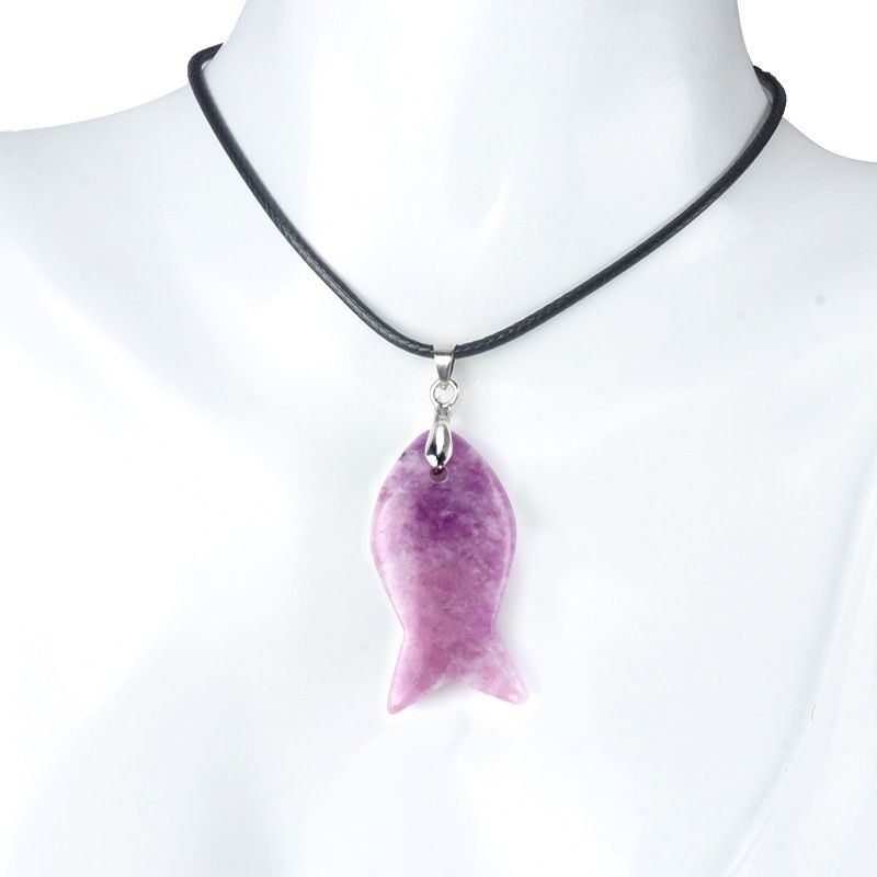 1614-Cristal ágata pedra semipreciosa pingente de peixe pequeno colar DIY saco pingente chaveiro animal acessórios